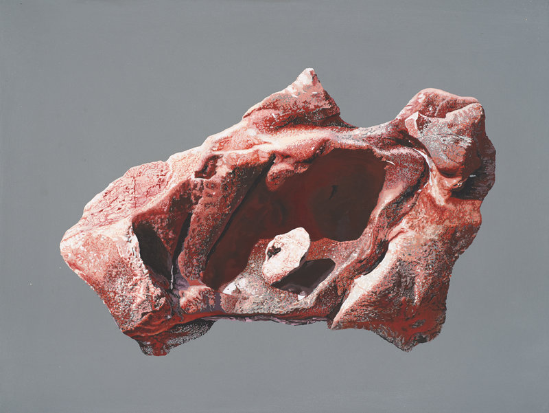 Franziska Rutishauser, dessin: Fremdling (Alien) 2, dessin à pinceaux, acrylique sur bois, 60x80cm