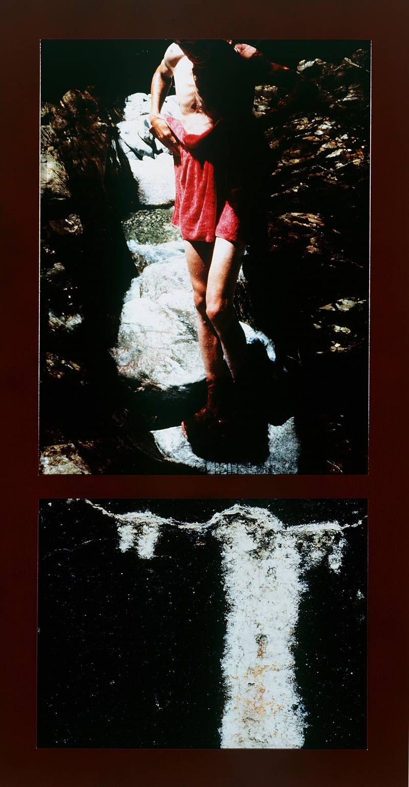 Franziska Rutishauser, photography: Ei-Land (Redeemer), 1994, Ilfochrome, glass, MDF, 108,5x57cm, unique piece