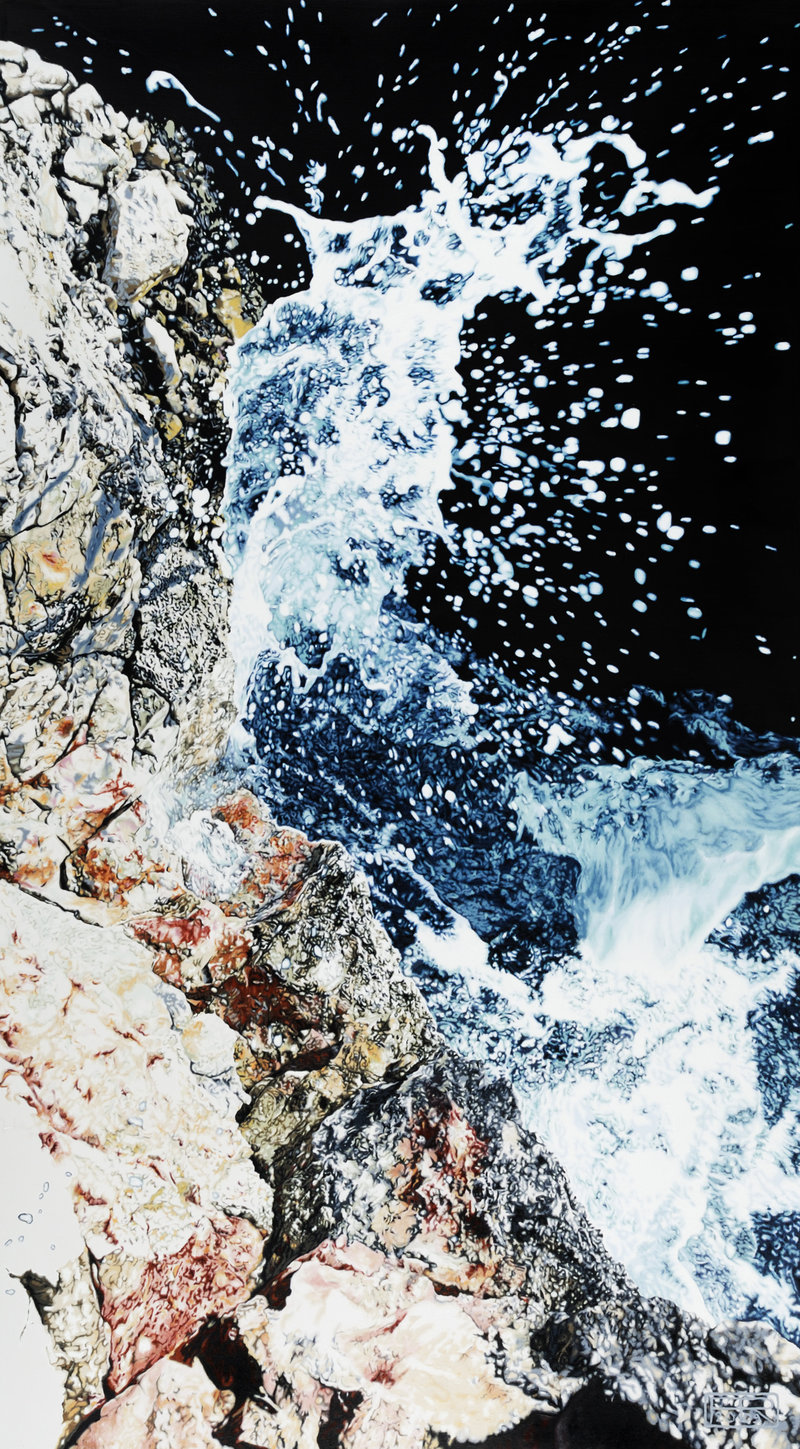 Franziska Rutishauser, painting: Europa am Rand (Europe on the Margins) II, 2009, oil on canvas, 190x105cm