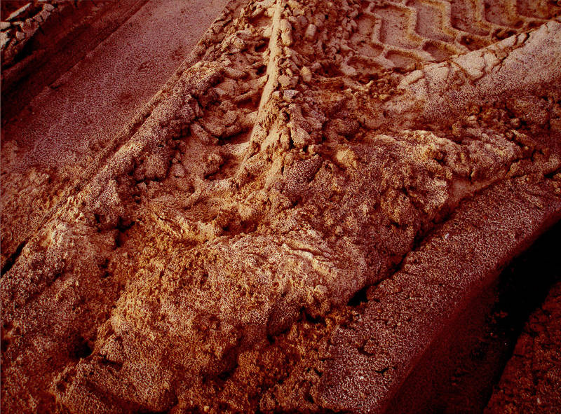 Franziska Rutishauser, photography: Berliner Sandberge (Berlin Sand Mountains), No 0057, lightbox, 2012, 34x45cm