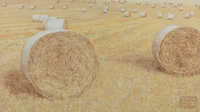 Franziska Rutishauser, painting: Straw & Gold (Stroh & Gold) No 2, 2006, oil on canvas, 105x190cm